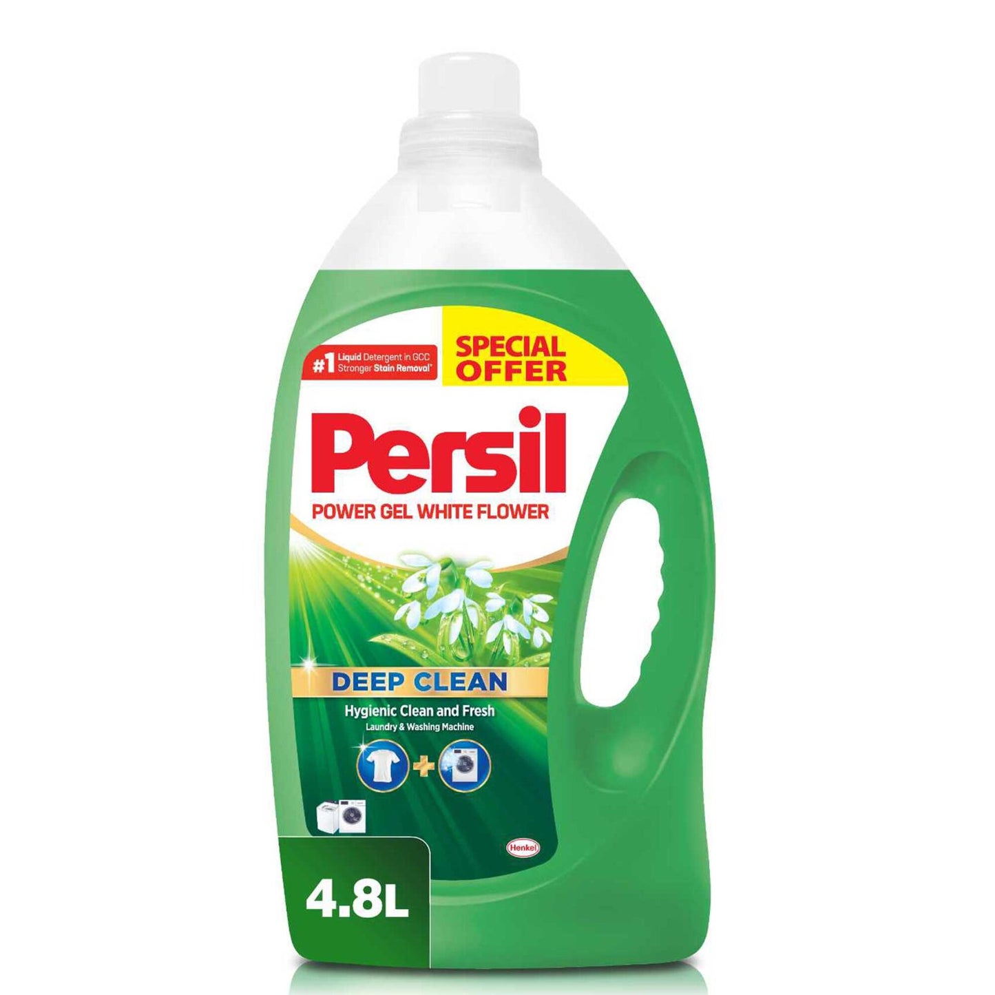 Persil Power Gel Liquid Laundry Detergent With Deep Clean Technology White Flower 4.8L