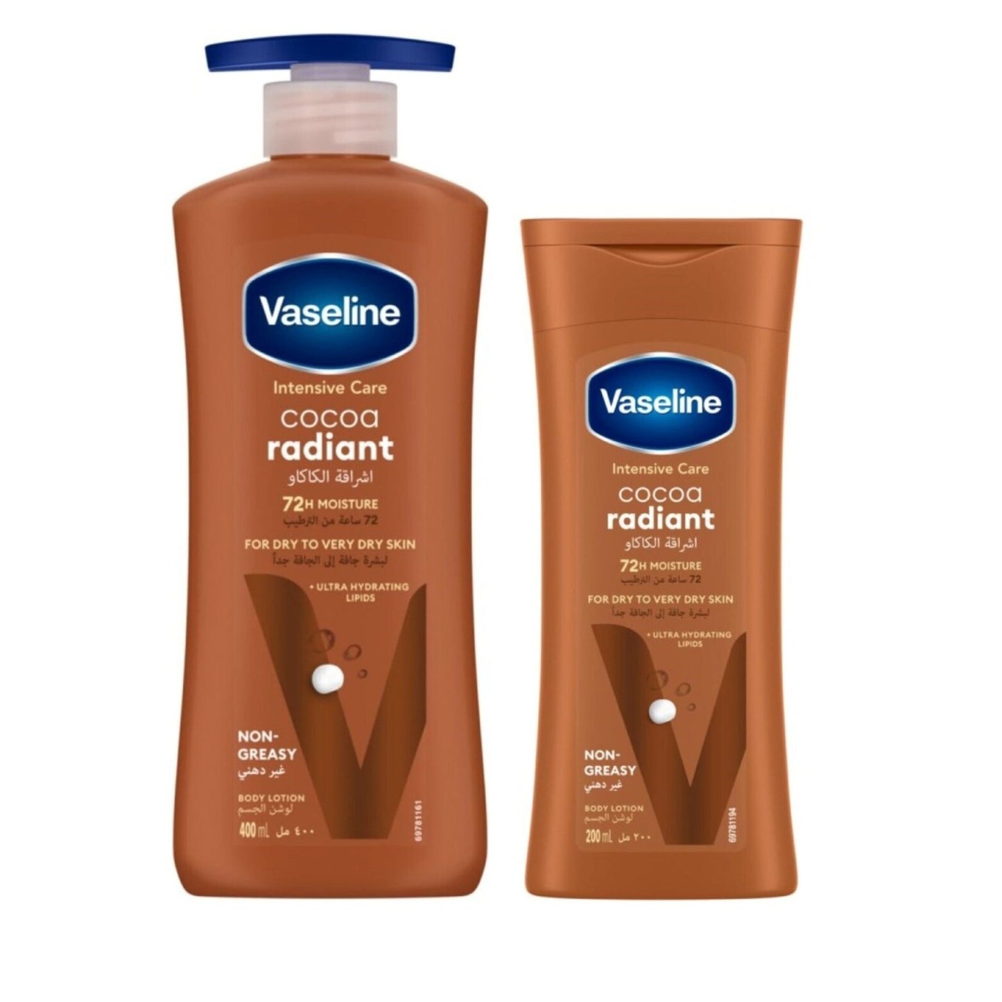 Vaseline Intensive Care Cocoa Radiant Body Lotion 400 Ml + 200 Ml