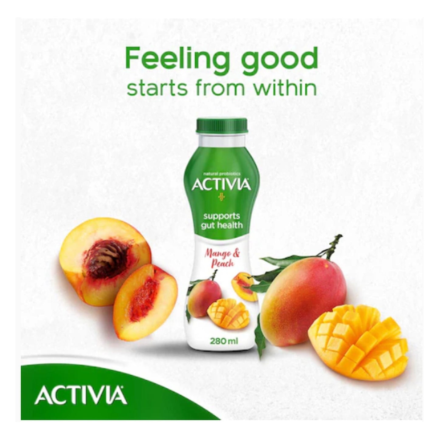 Activia Go Mango & Peach Drinking Yogurt 280 ml
