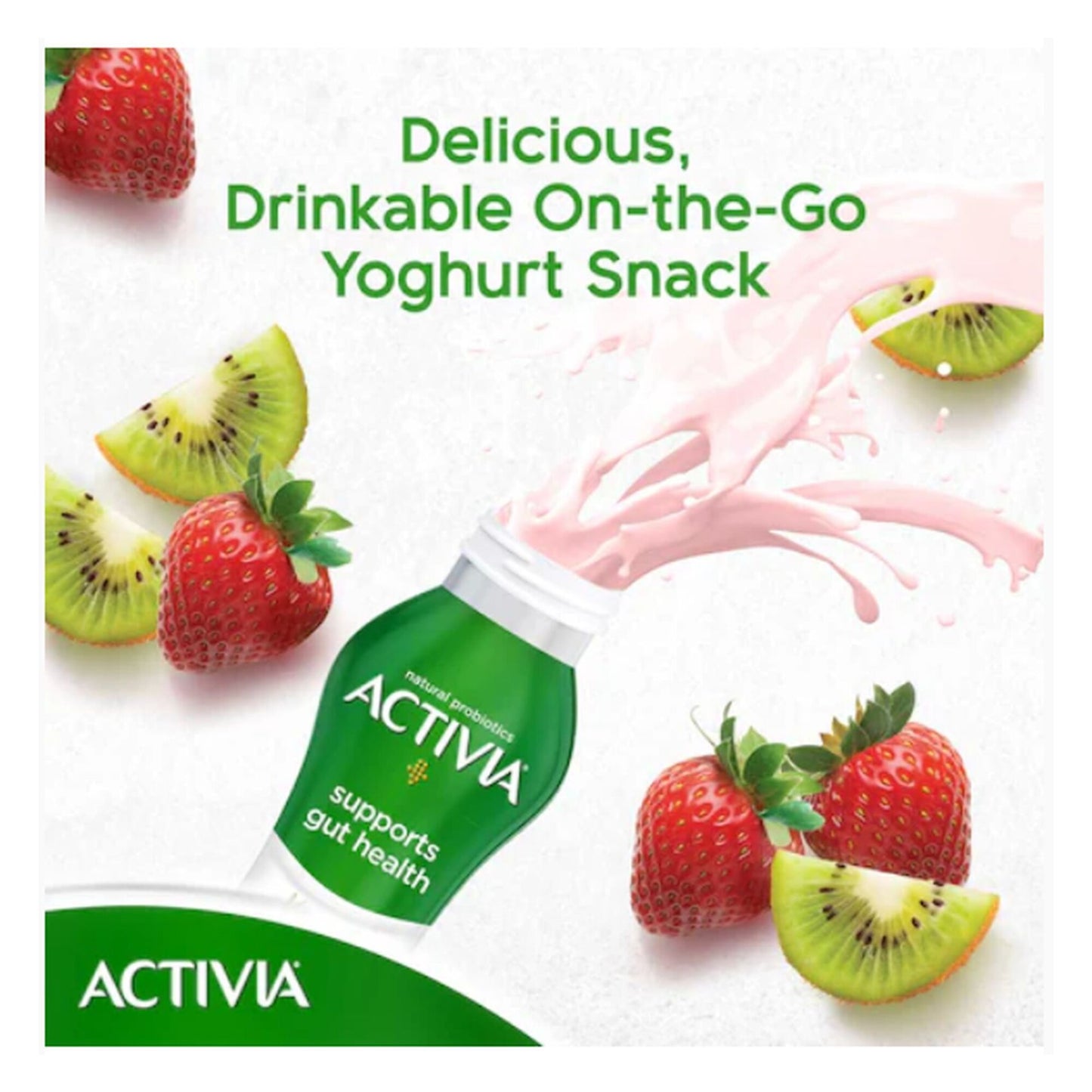 Activia Go Wild Strawberry & Kiwi Drinking Yogurt 280ml