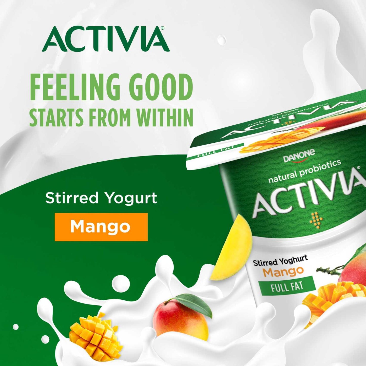 Activia low Fat Mango Stirred Yogurt 120 gr