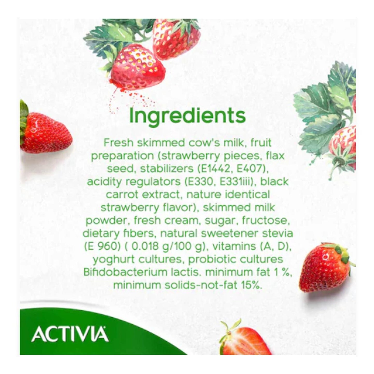 Activia low Fat Strawberry Stirred Yogurt 120 gr