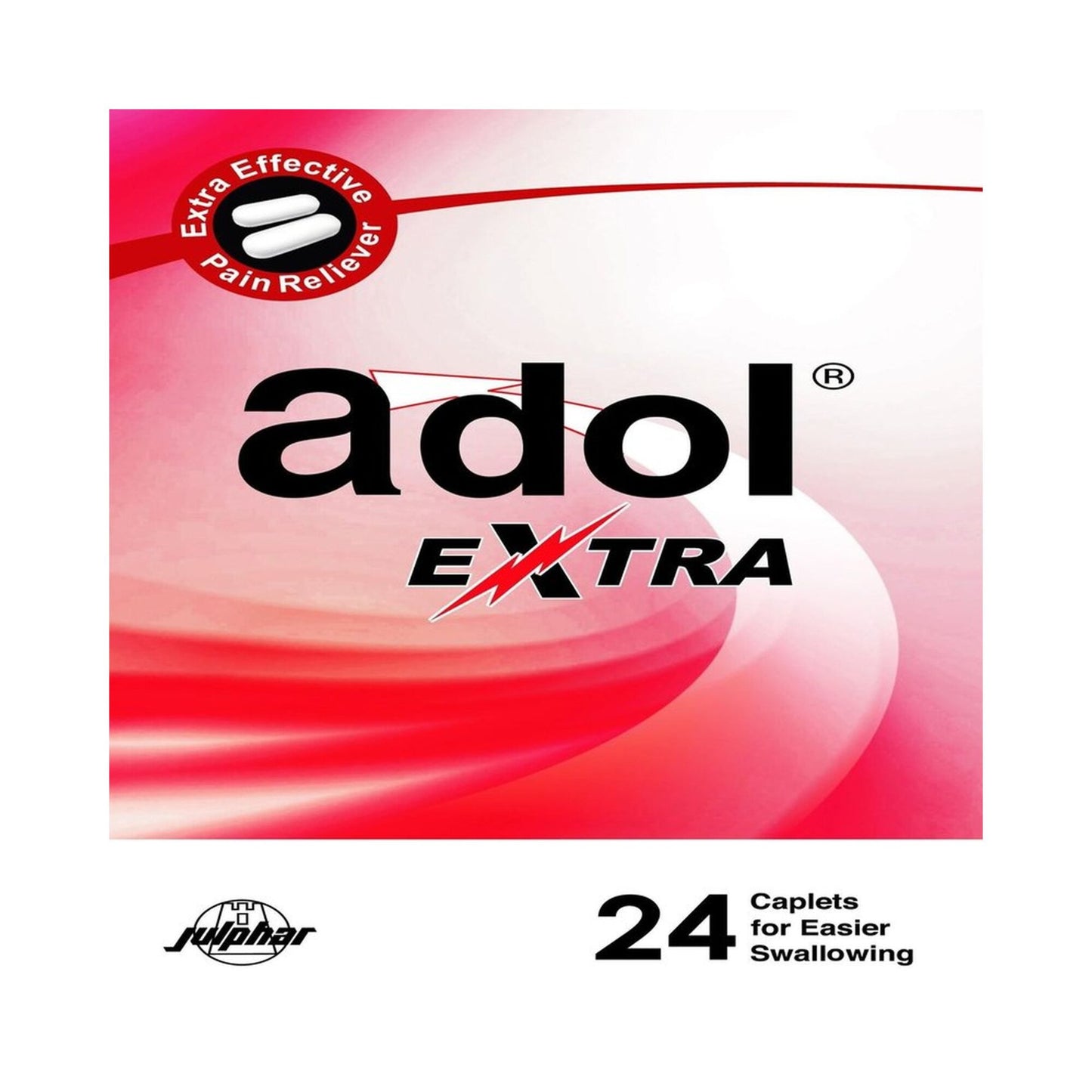 Adol Extra 500mg Paracetamol Pain Relief Medication 24 caplets