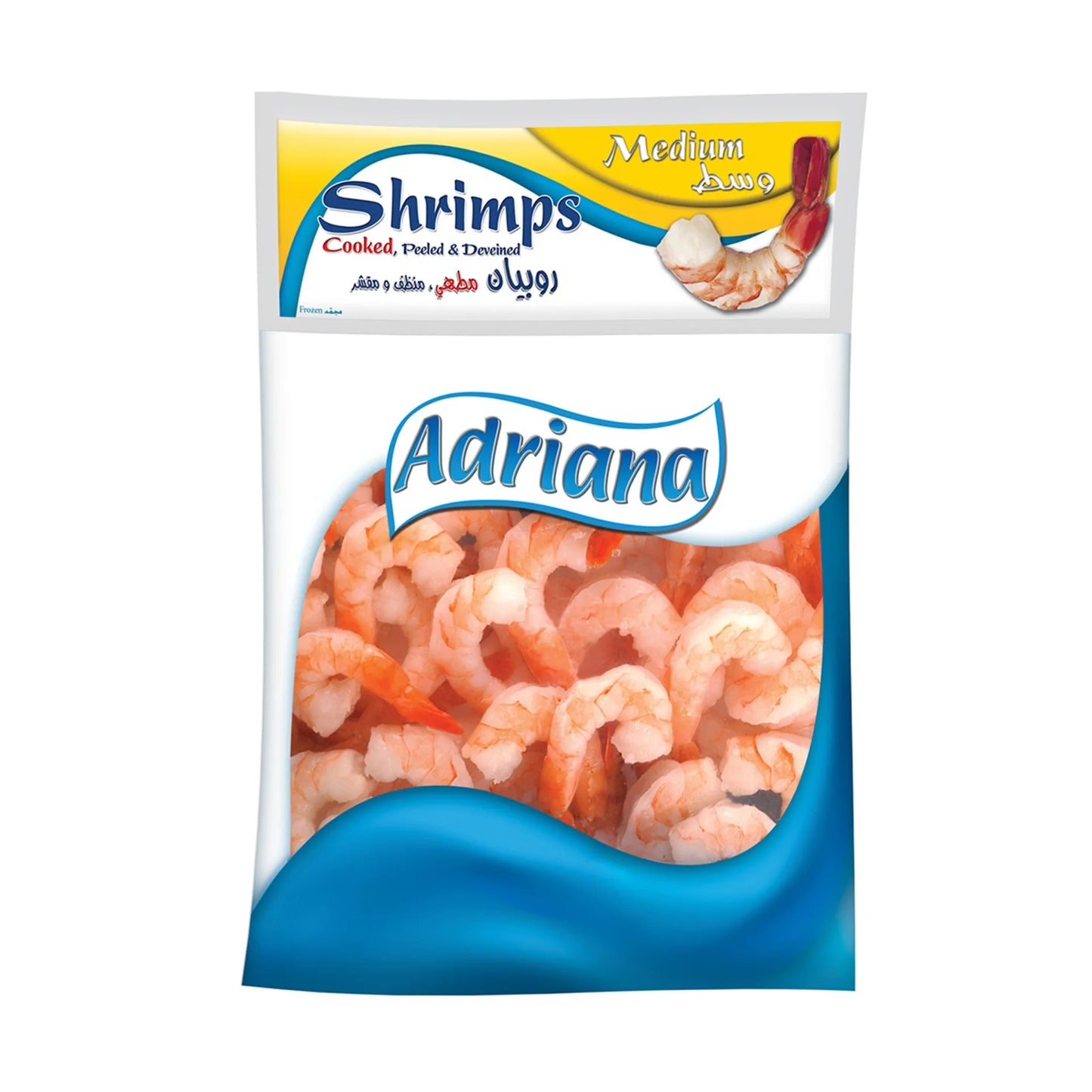 Adriana Frozen Medium Cooked Peeled & Deveined Shrimps 400 gr