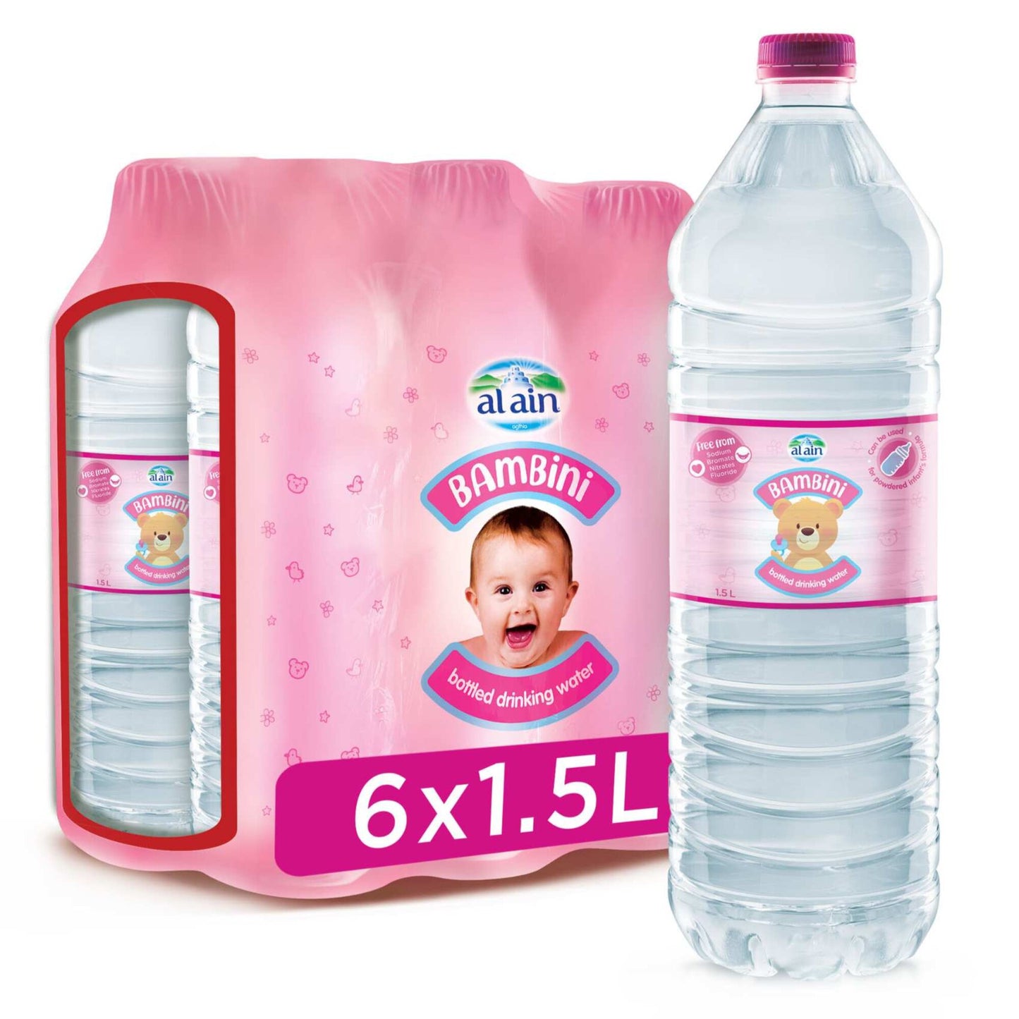 Al Ain Bambini Baby Water 6x1.5 L - sodium free