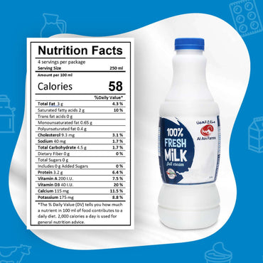 Al Ain Fresh Full Fat Milk 1L