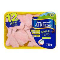 Al Khazna Fresh Skinless Chicken Cuts 12 Pieces 750 gr