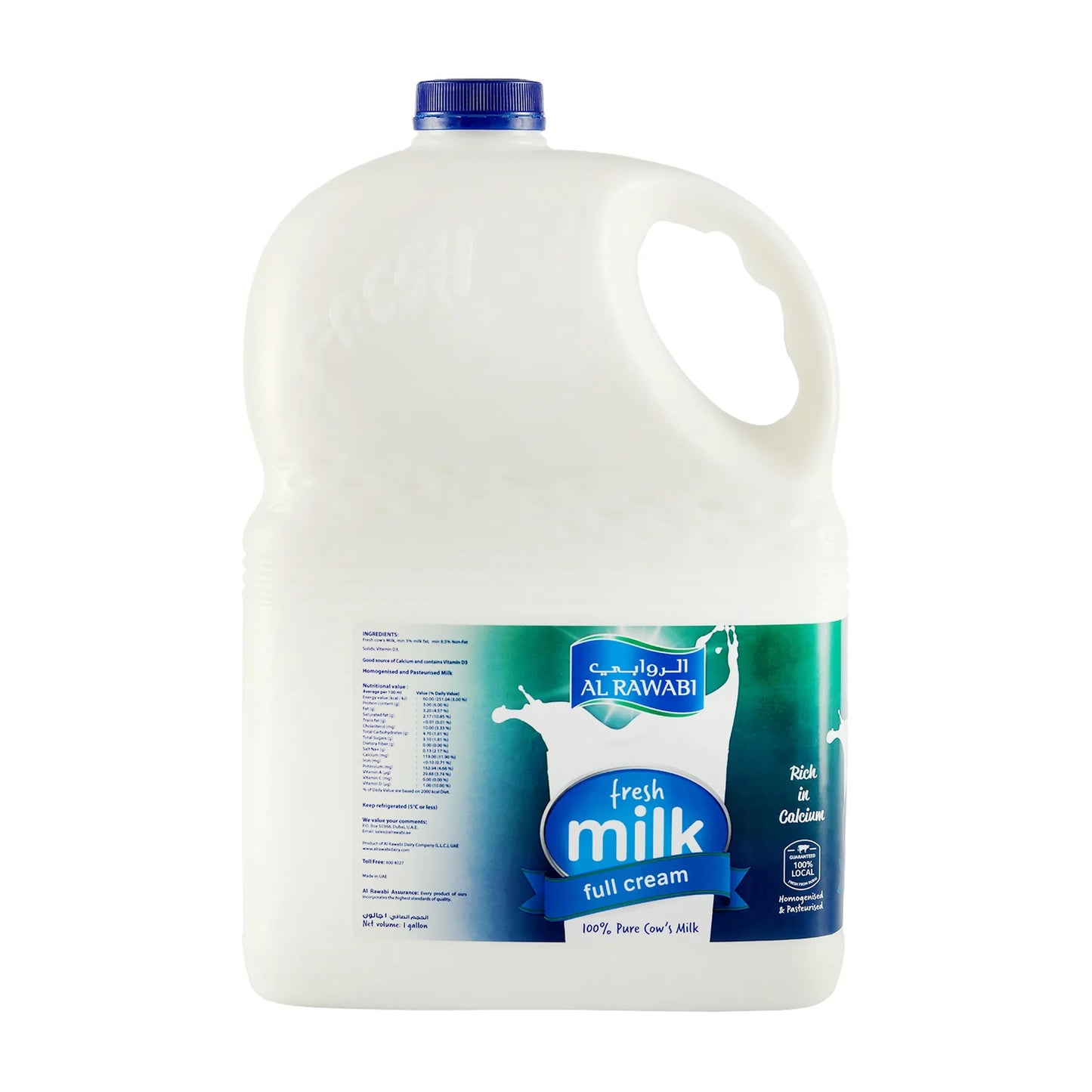 Al Rawabi Fresh Full Cream Milk 3.79L