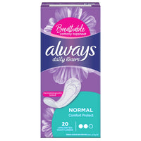 Always Daily Liners Comfort Protect Normal Unscented 20pcs