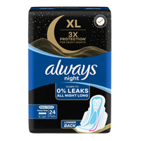 Always DreamZzz Maxi Thick Night Pads with Wings 24 per pack