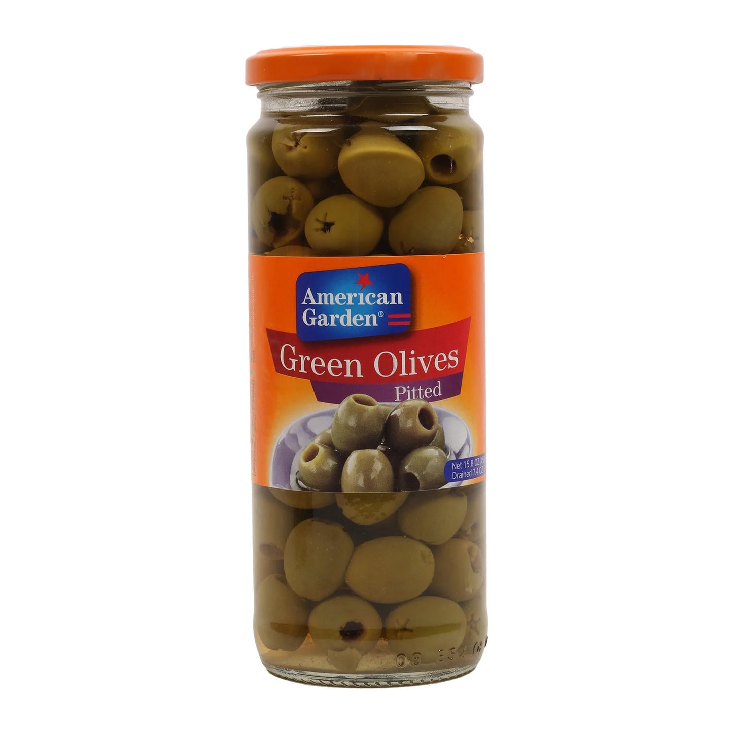 American Garden Pitted Green Olives 450 gr