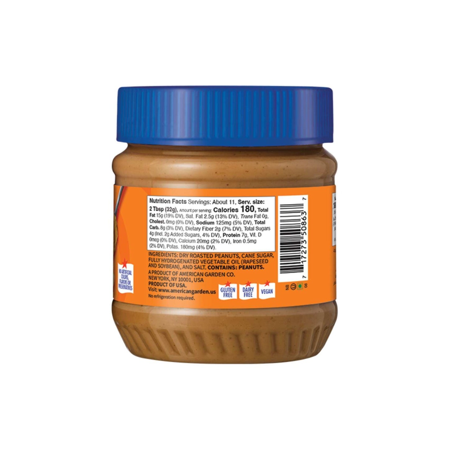 American Garden Crunchy Peanut Butter 340g
