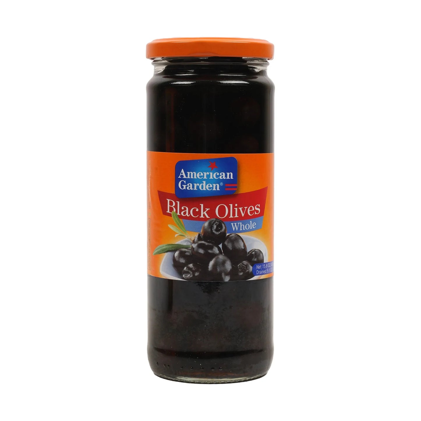 American Garden Whole Black Olives 450 gr