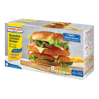 Americana Frozen Breaded Chicken Burgers 4 Pieces 226 gr