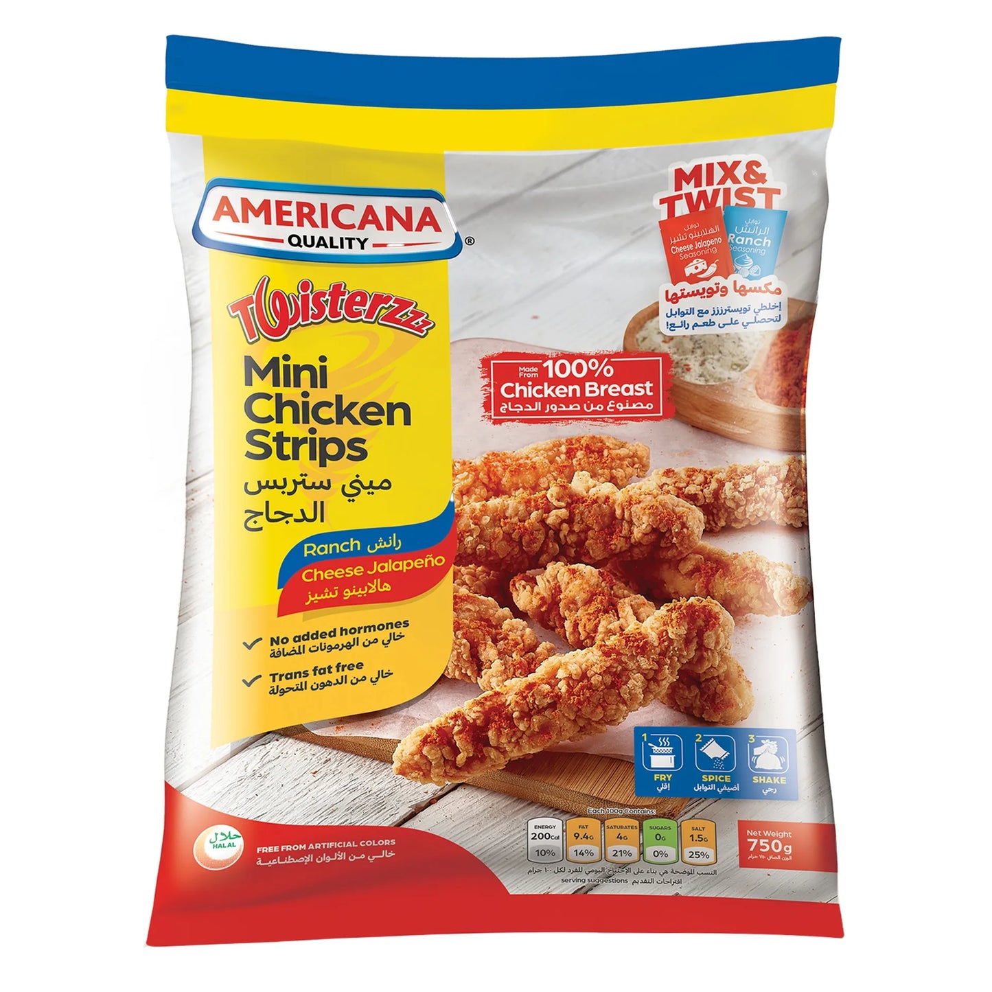 Americana Twisterz Frozen Mini Chicken Strips 750 gr