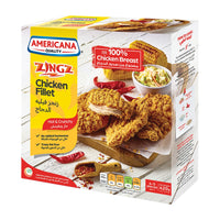 Americana Zingz Frozen Hot and Crunchy Chicken Fillet 420 gr