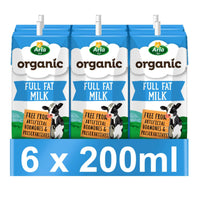 Arla Organic Long Life Full Fat Milk 6 x 200 ml