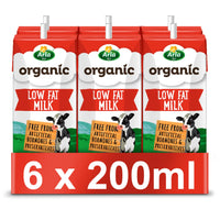 Arla Organic Long Life Low Fat Milk 6x200 ml