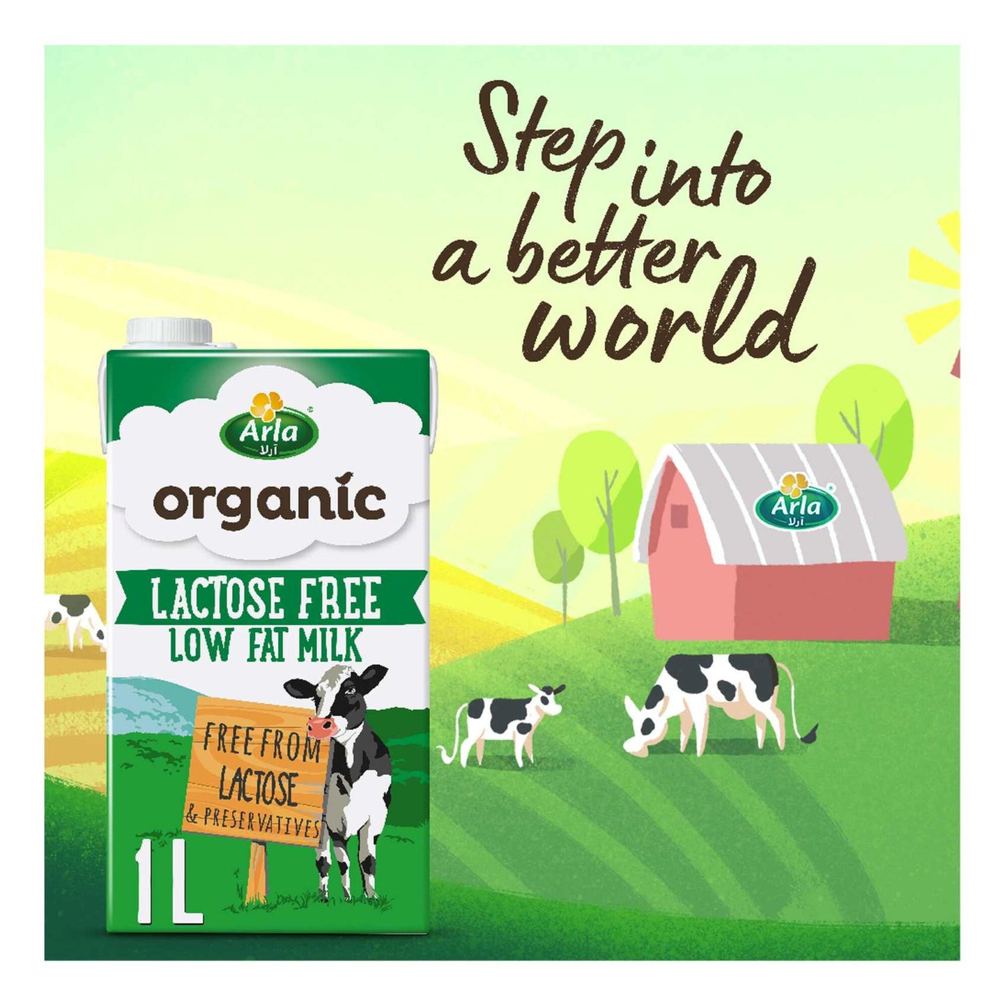Arla Organic Milk Low Fat 1L