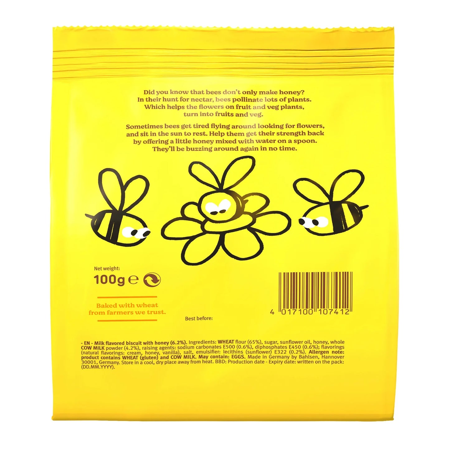 Bahlsen Leibniz Zoo Milk and Honey Biscuits 100g