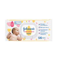 Johnsons Baby Extra Sensitive Wipes 56's