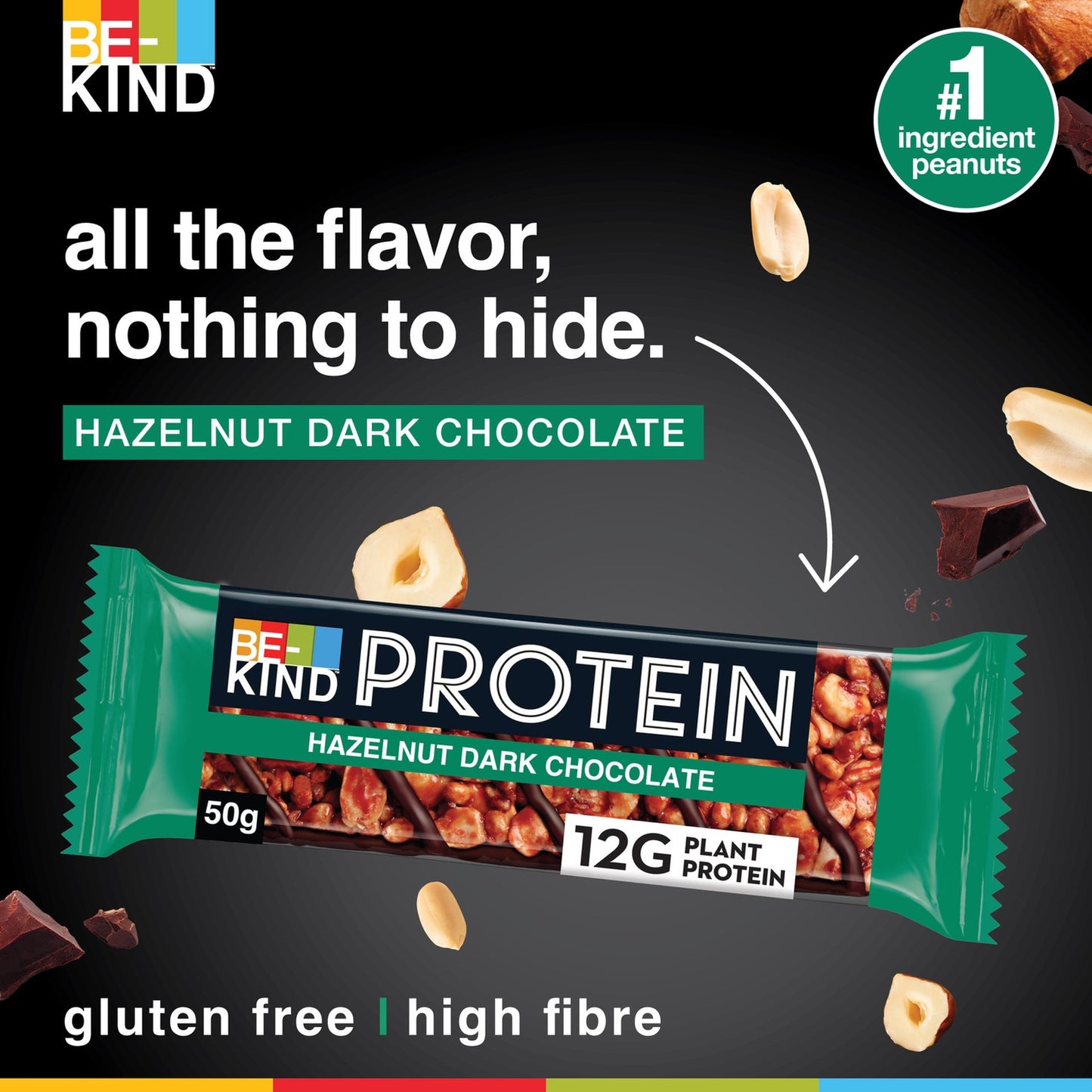 Be-Kind Hazelnut & Dark Chocolate 12g Protein Bar 50g