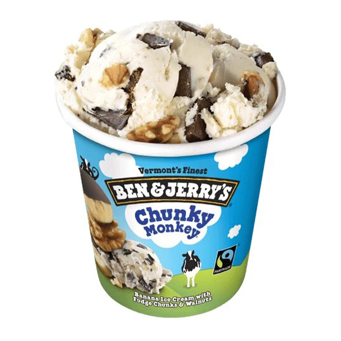 Ben and Jerrys Chunky Monkey Banana Ice Cream with Fudge 473 ml