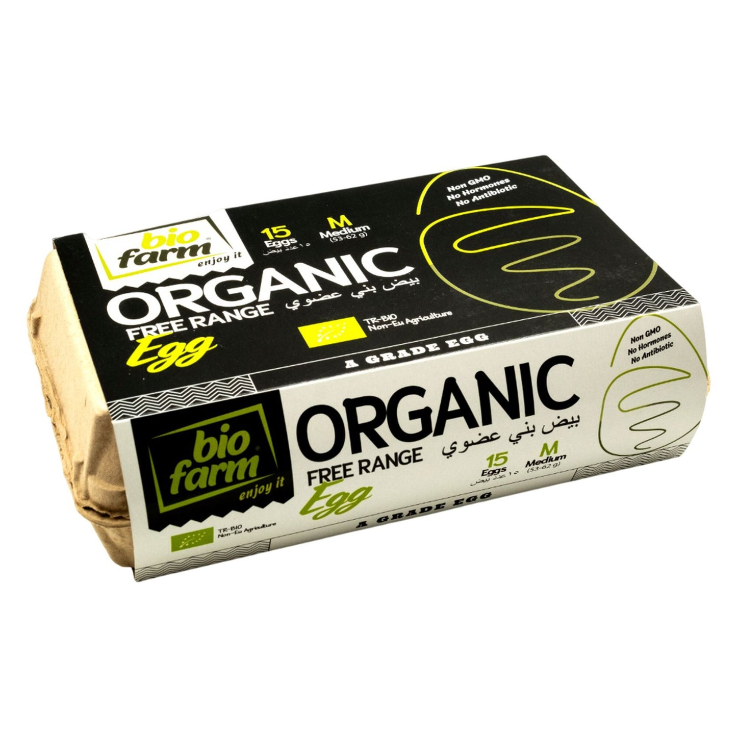 Bio Farm Free Range Organic Medium Class A Brown Eggs 15 per pack