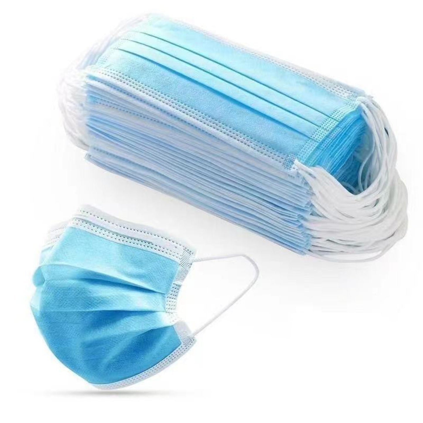 Blue Disposable Face Masks 50 per pack