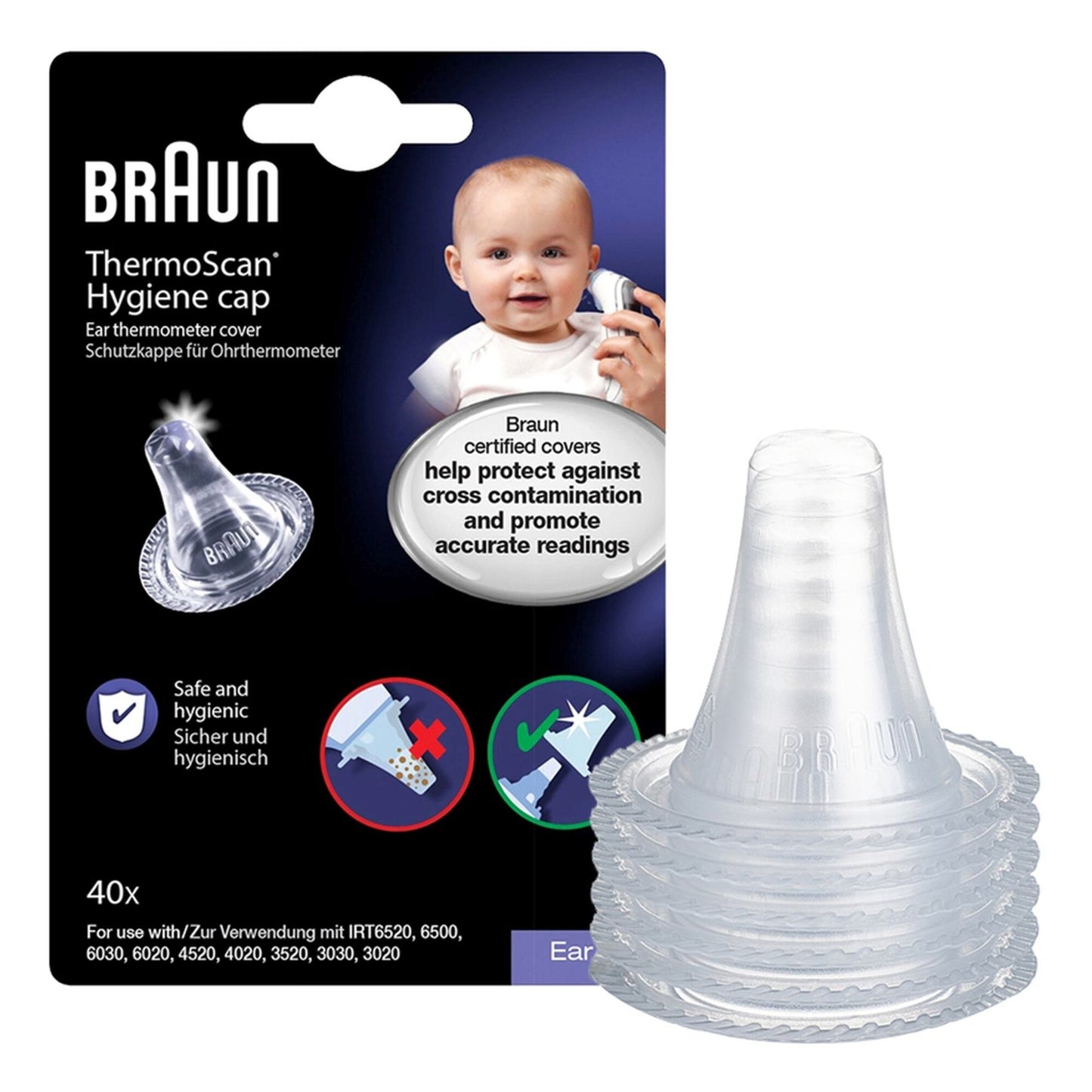 Braun LF 40 Thermoscan Ear Hygiene Cap 40 per pack