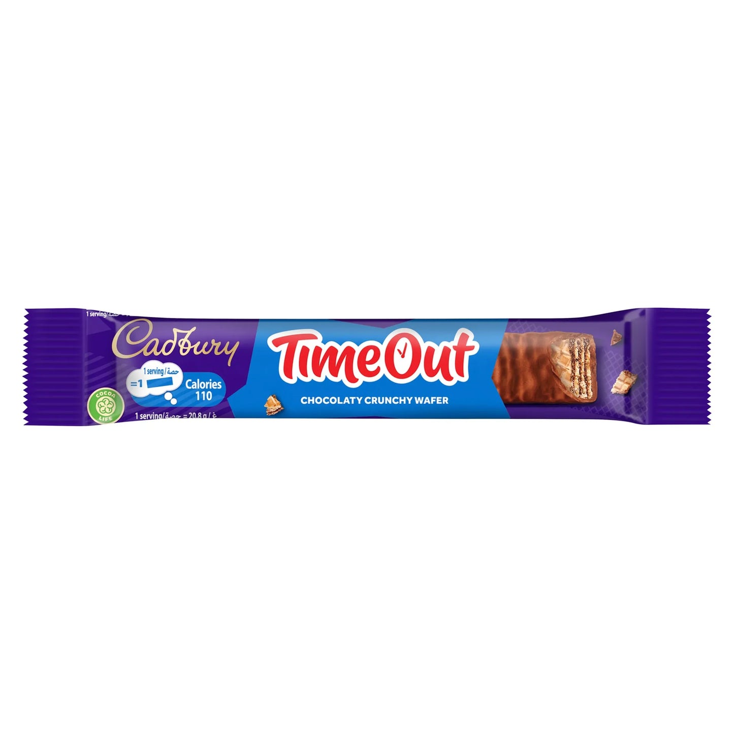 Cadbury Timeout Crunchy Wafer Bars Coated with Milk Chocolate 20.8 gr