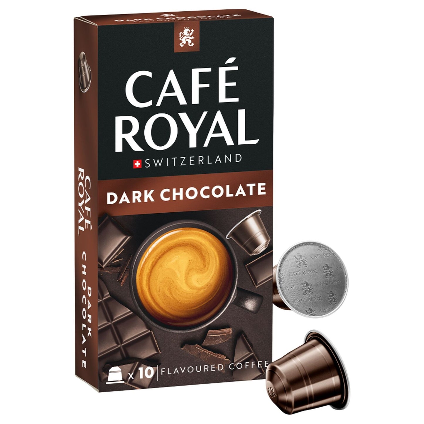 Cafe Royal Coffee Capsules Dark Chocolate Flavor 10 coffee capsules