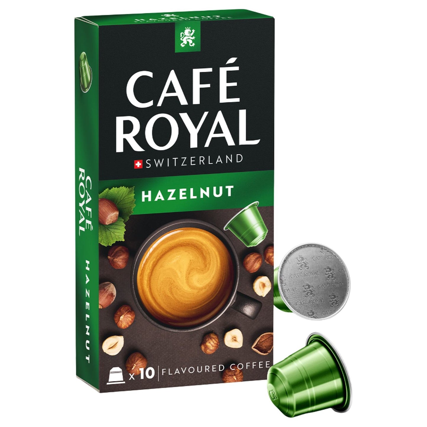 Cafe Royal Hazelnut Arabica Coffee Capsules Light Roast 10 coffee capsules