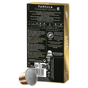 Cafe Royal Vanilla Arabica Coffee Capsules Light Roast 10 coffee capsules