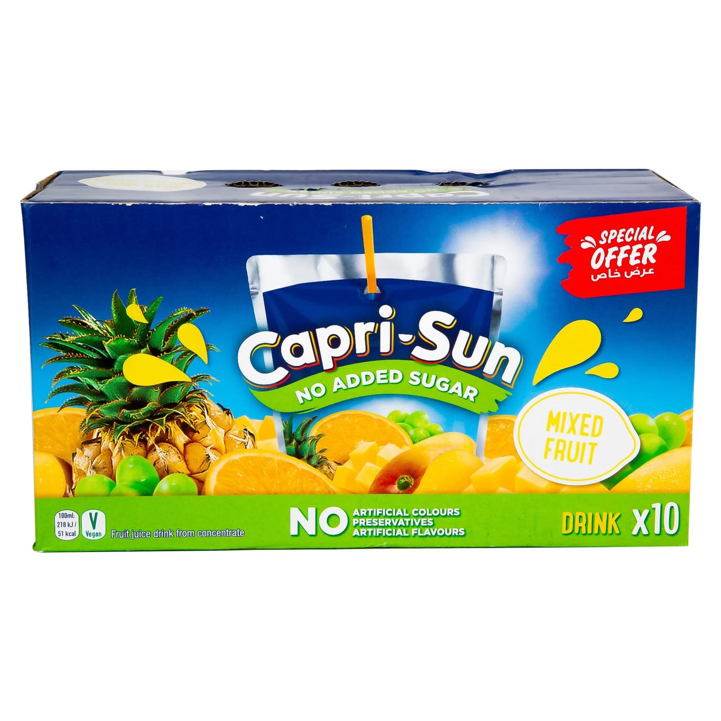 Capri-Sun Long Life Mixed Fruit Juice 8 plus 2 Free 10x200 ml