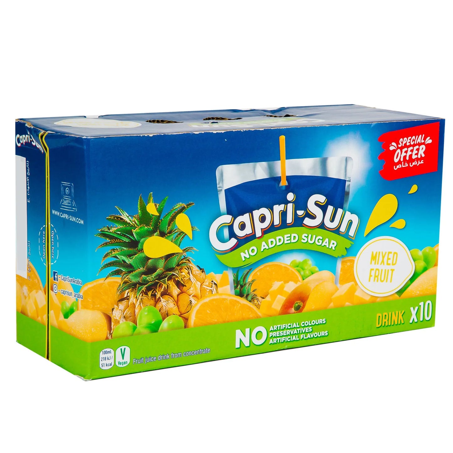 Capri-Sun Long Life Mixed Fruit Juice 8 plus 2 Free 10x200 ml