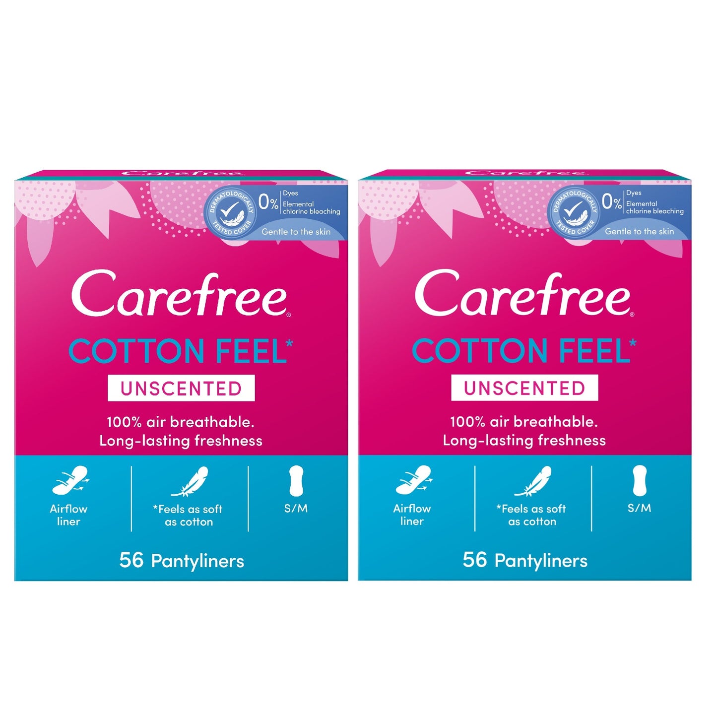 Carefree Cotton 56's Twin Pack