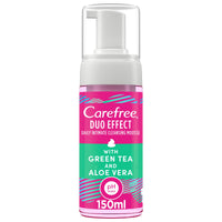 Carefree Duo Effect Daily Intimate Cleansing Foam With Green Tea & Aloe Vera 150ml