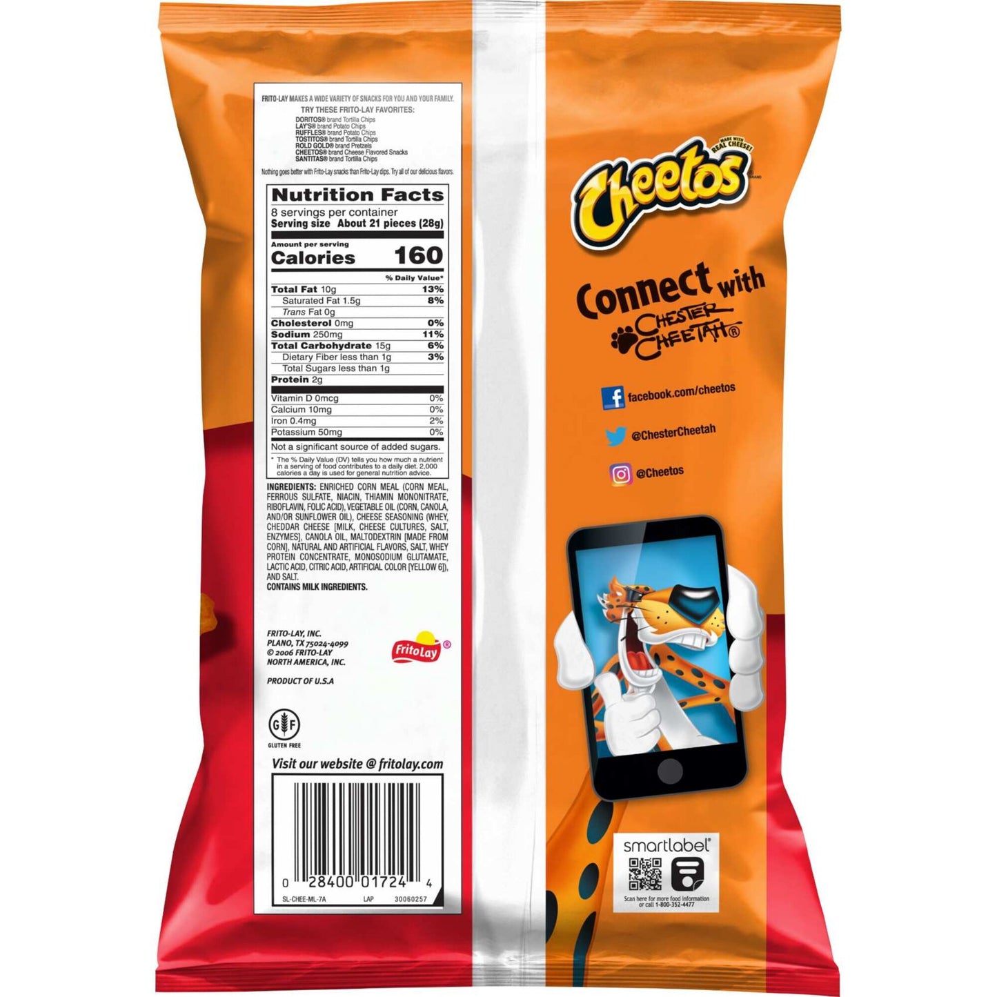 Cheetos Crunchy Flamin' Hot Cheese Corn Chips 226.8 gr