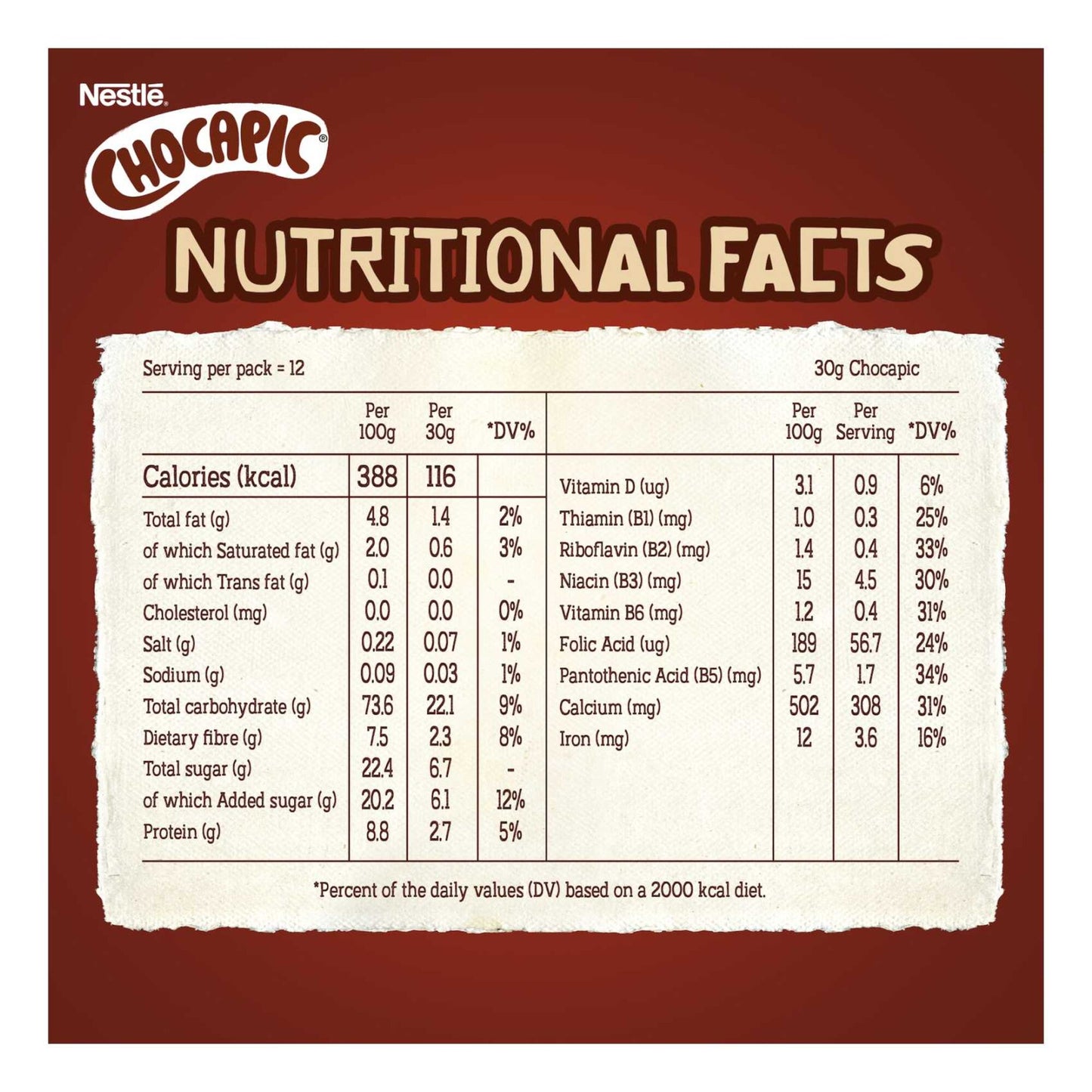 Chocapic Wholegrain Bear Shaped Chocolate Cereal 345 gr
