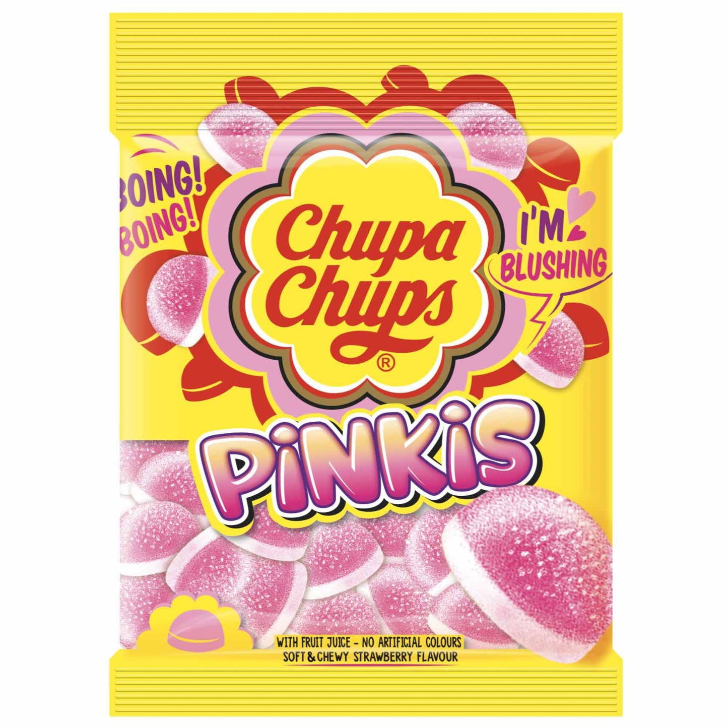 Chupa Chups Pinkis Jellies Strawberry Flavor with Fruit Juice 90 gr