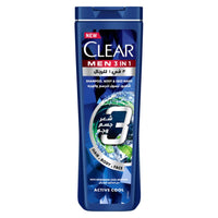 Clear Men Active Cool 3in1 Refreshing Shampoo Body & Face 400 ml