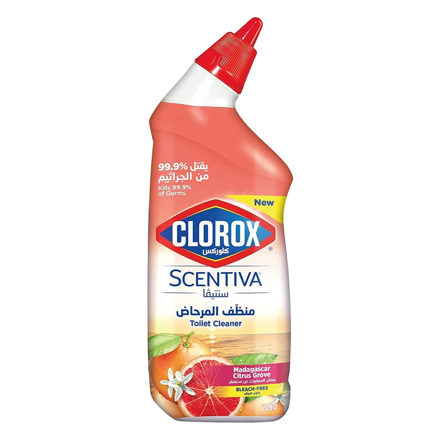 Clorox Scentiva Toilet Cleaner Madagascar Citrus Grove Bleach Free 709 ml