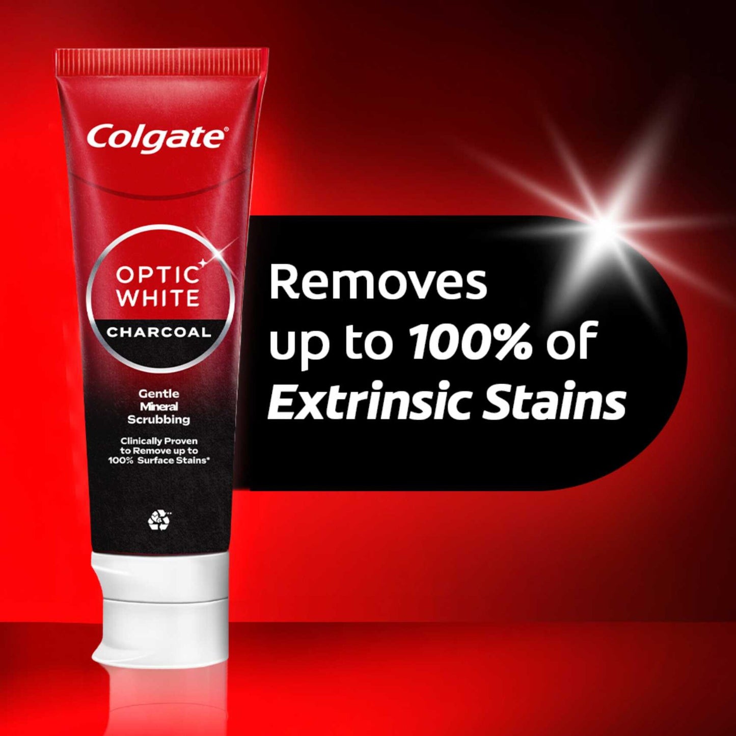 Colgate Optic White Charcoal Whitening Toothpaste 75 ml