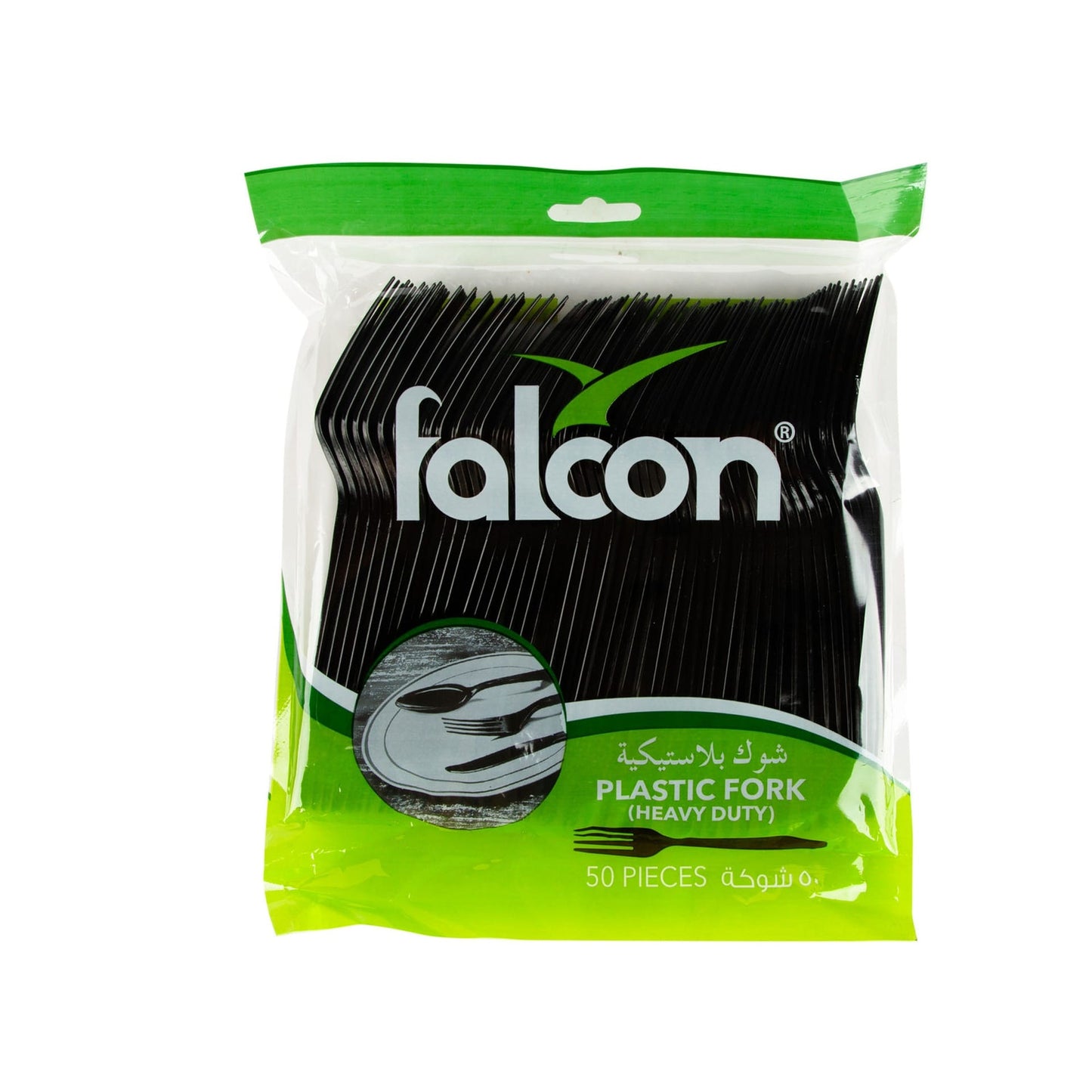 Falcon Heavy Duty Black Disposable Plastic Forks 50 per pack