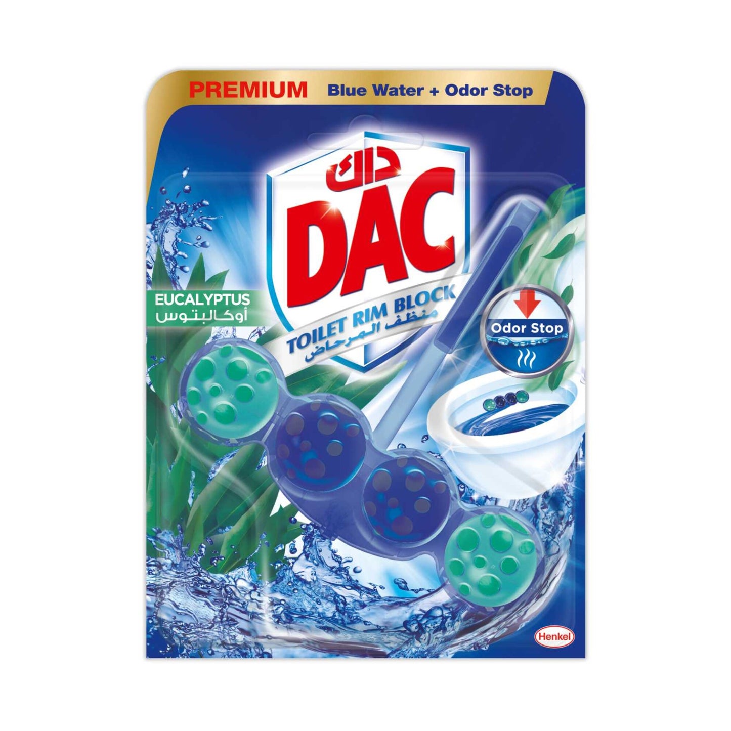 Dac Blue Water Toilet Rim Block Eucalyptus Scent 50 gr