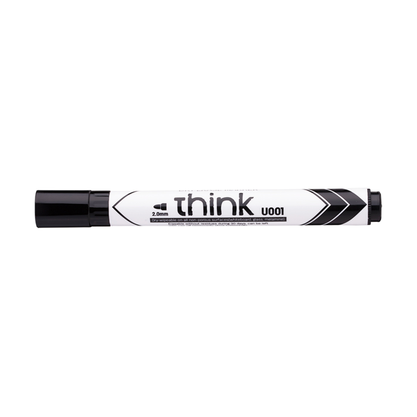 Deli Think 2 mm Black Ink Bullet Tip Acrylic Whiteboard Marker 1 pcs