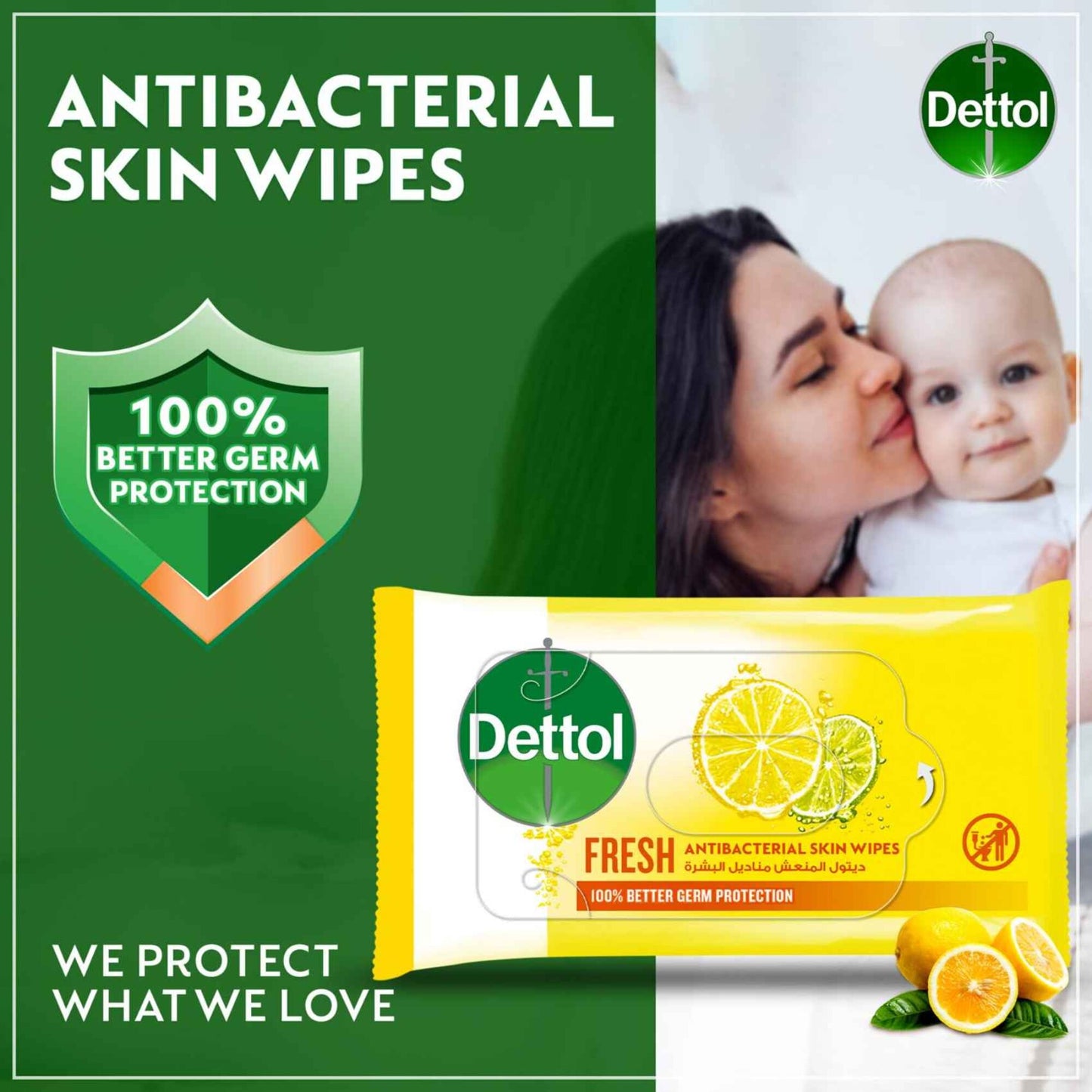 Dettol Fresh Antibacterial Skin Wipes 10 wipes