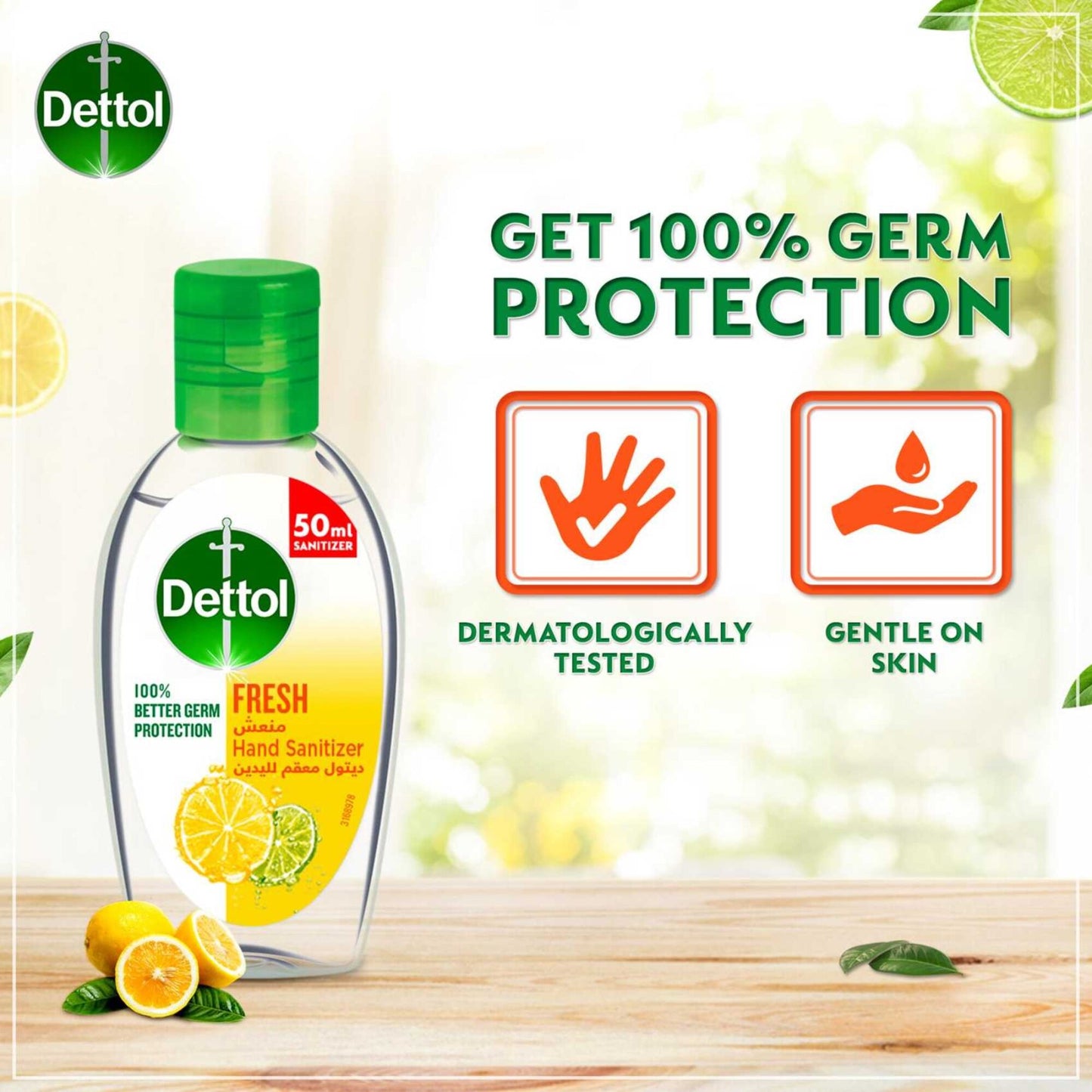 Dettol Hand Sanitizer Fresh Scent 50 ml