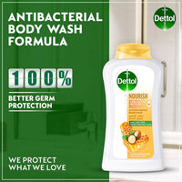 Dettol Nourish Antibacterial Body Wash Honey & Shea Butter 250 ml